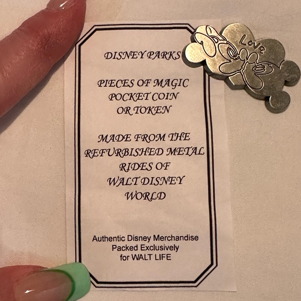 Disney Silver Cloud-Shaped Metal Token